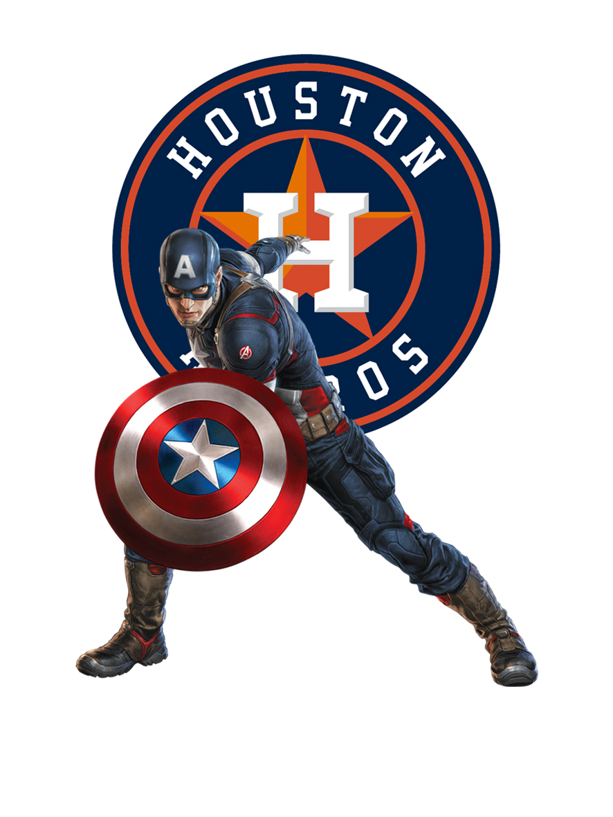 Houston Astros Captain America Logo vinyl decal